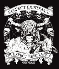 'Respect Existence or Expect Resistance' Vegan Zip-up Hoodie (S Only)