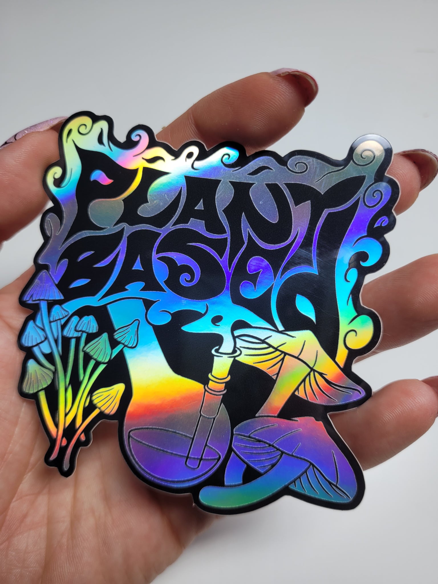 NEW 'Plant Based' Holographic Vinyl Sticker – Anticarnist