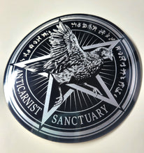 'Anticarnist Sanctuary' Brushed Metal Vinyl Sticker