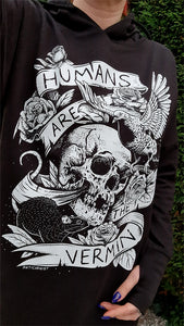 LIMITED EDITION! 'Humans Are the Vermin' Luxurious Hoodie Dress
