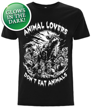 GLOW IN THE DARK 'Animal Lovers Don't Eat Animals' Unisex T-Shirt