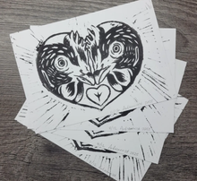 'Chicken Hearts' Linocut Print