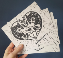 'Chicken Hearts' Linocut Print