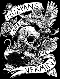 'Humans Are The Vermin (Rat & Pigeon Edition)' Unisex Organic T-Shirt