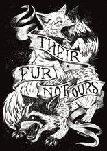 'Their Fur Not Ours' Unisex Organic Vegan T-Shirt