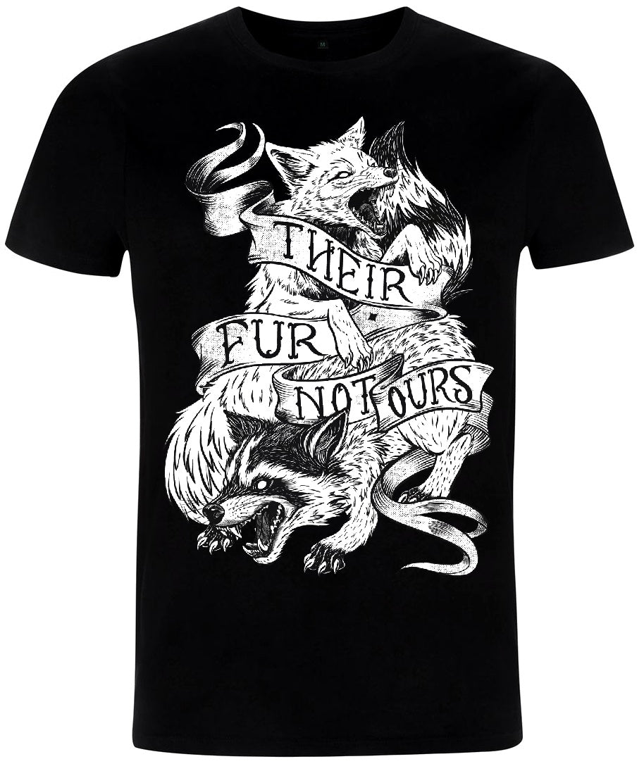 'Their Fur Not Ours' Unisex Organic Vegan T-Shirt