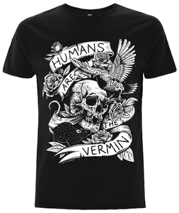 'Humans Are The Vermin (Rat & Pigeon Edition)' Unisex Organic T-Shirt