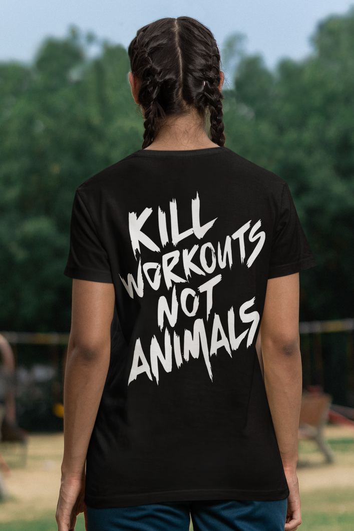 NEW 'Kill Workouts Not Animals' Unisex Vegan Sports T-shirt