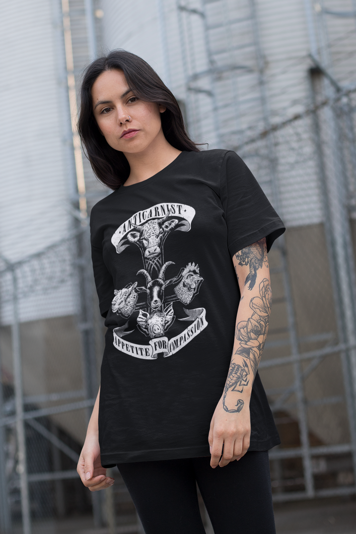 'Appetite For Compassion' Unisex Vegan T-shirt