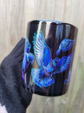 'Pigeon Chic' Black Glossy Mug