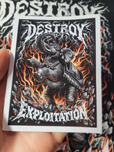 'Destroy Exploitation' Sticker