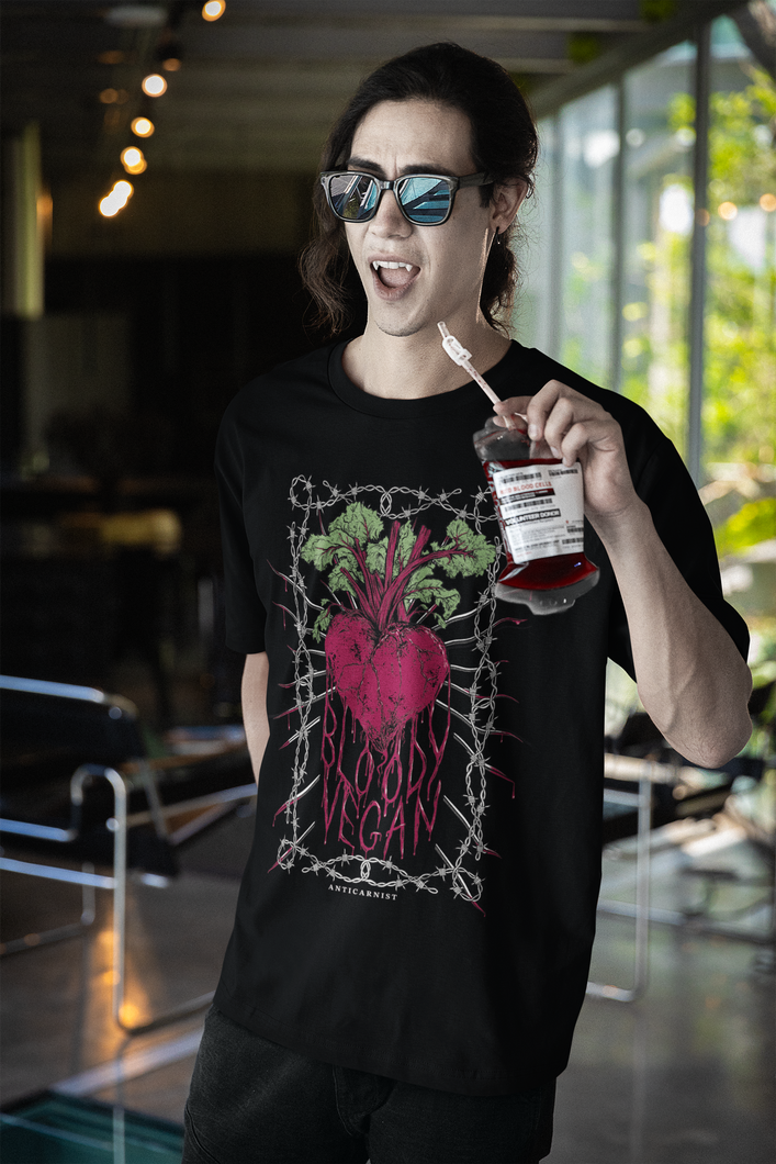 'Bloody Vegan' Unisex Vegan T-shirt
