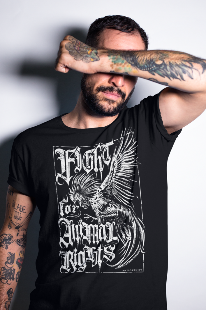 'Fight For Animal Rights' Unisex Organic Vegan T-Shirt