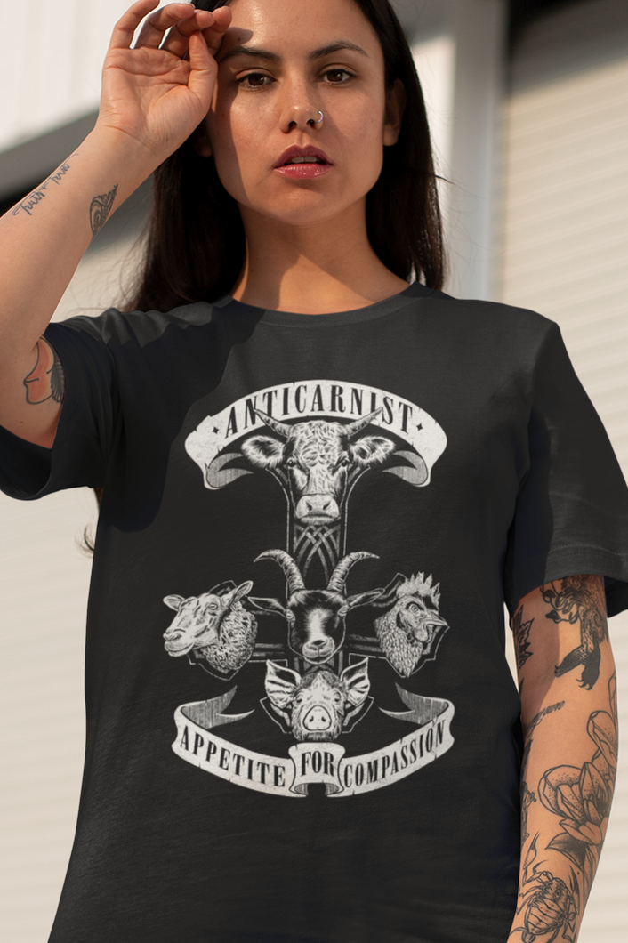 'Appetite For Compassion' Unisex Vegan T-Shirt