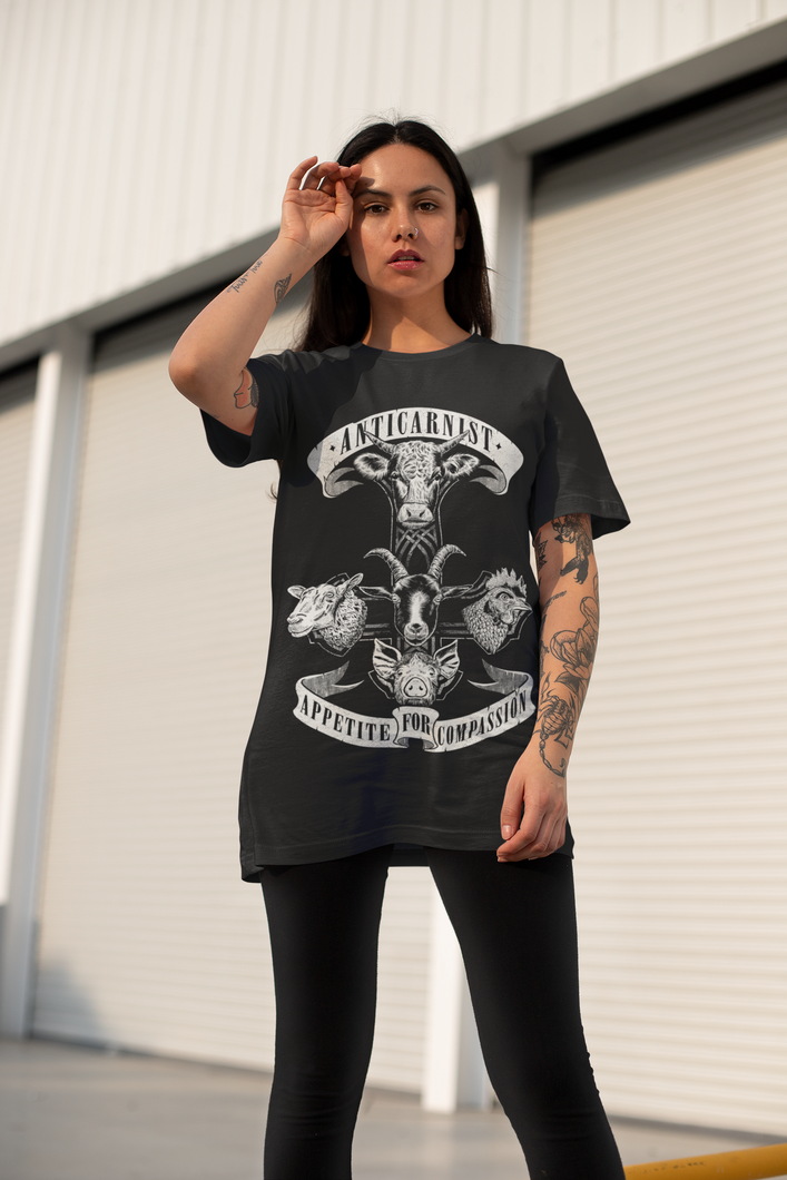 'Appetite For Compassion' Unisex Vegan T-shirt