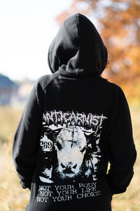 'Not Yours' Vegan Zip-up Hoodie