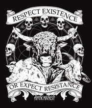 'Respect Existence or Expect Resistance' Vegan Zip-up Hoodie