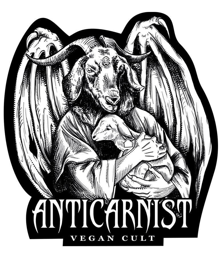 'Anticarnist Vegan Cult' Vinyl Sticker