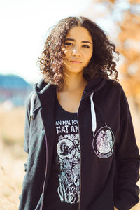 'Not Yours' Vegan Zip-up Hoodie