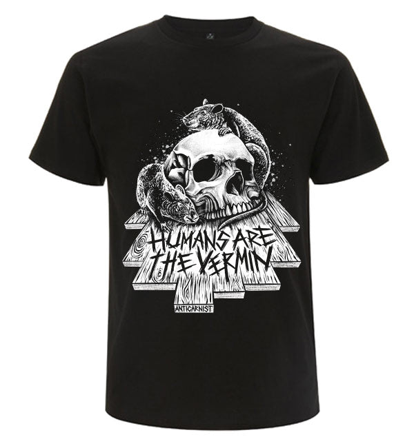 'Humans Are The Vermin' Unisex Vegan T-Shirt