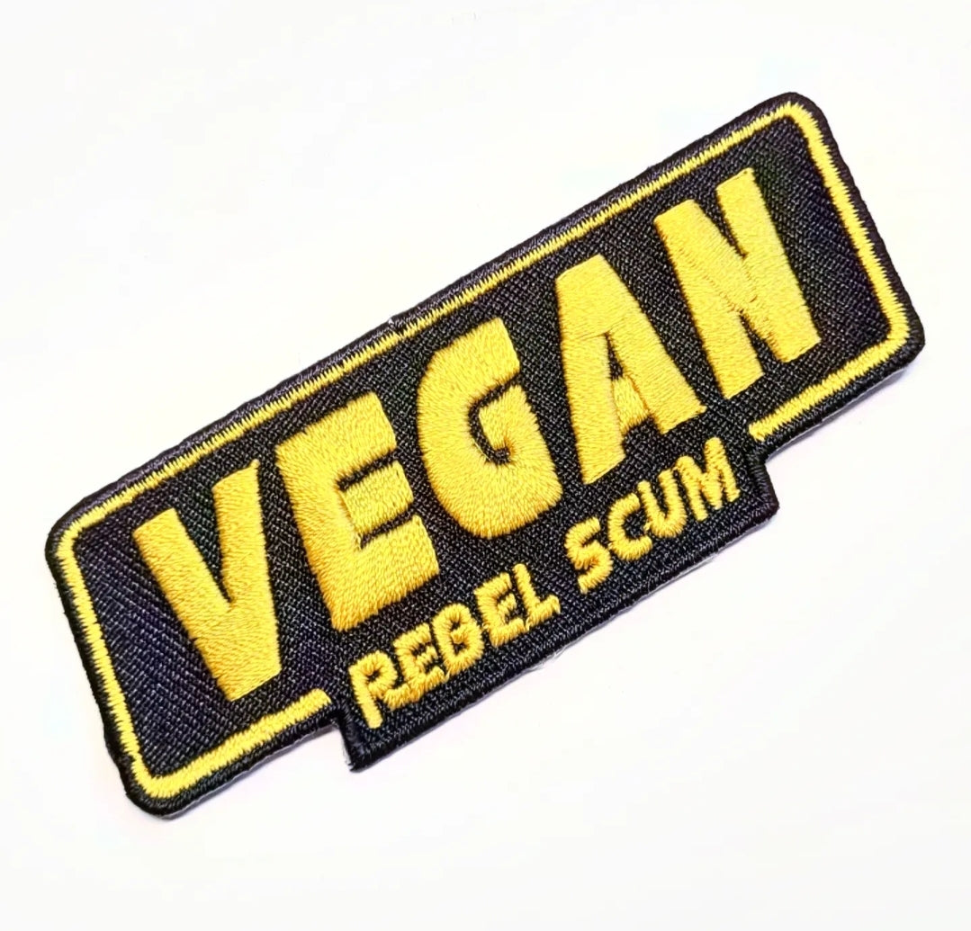 'Vegan Rebel Scum' Embroidered Patch