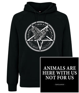 'Anticarnist Sanctuary' Vegan Pullover Hoodie - All Proceeds Go To Anticarnist Chicken Sanctuary! (Small sizes only)