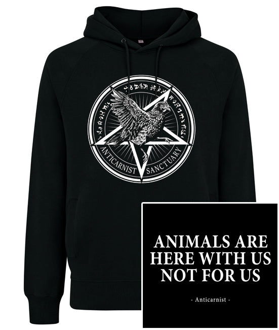 'Anticarnist Sanctuary' Vegan Pullover Hoodie - All Proceeds Go To Anticarnist Chicken Sanctuary! (Small sizes only)