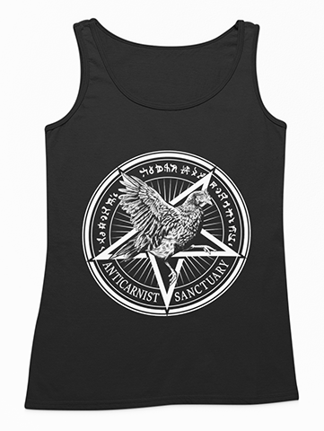 'Anticarnist Sanctuary' Women's Vegan Tank - All Proceeds Go To Anticarnist Chicken Sanctuary!