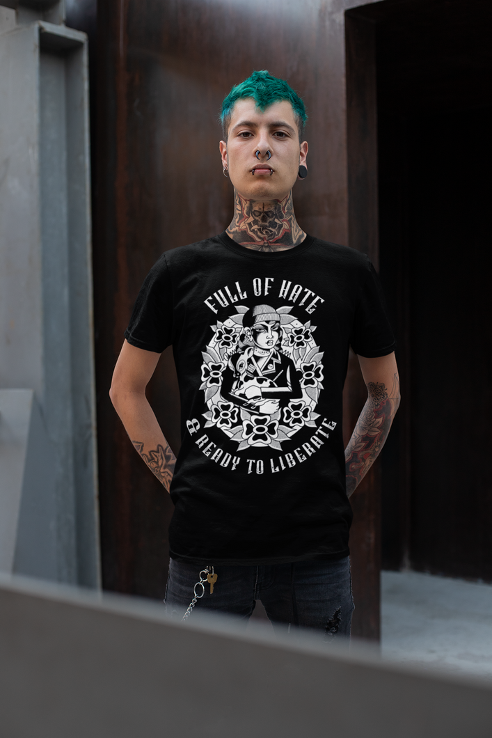 'Full of Hate and Ready to Liberate' Unisex Vegan T-shirt