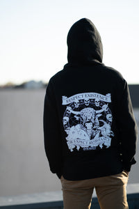'Respect Existence or Expect Resistance' Vegan Zip-up Hoodie