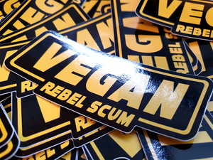 'Vegan Rebel Scum' Vinyl Sticker
